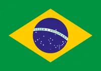 The flag of Brazil - green background with a yellow diamond and blue globe