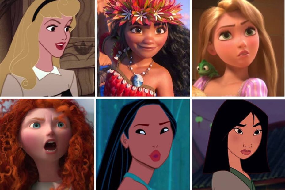 List of Disney Princesses you could potentially be based on the quiz.