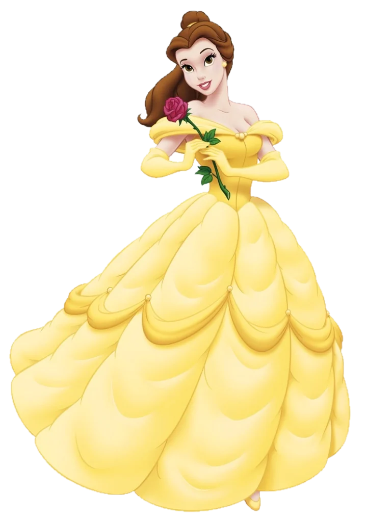 Belle Disney princess in a yellow dress