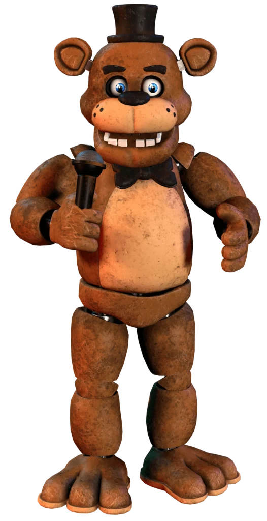 Freddy Fazbear, one of the animatronics from Five Nights at Freddy's